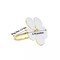 4 Gold White Metallic Napkin Rings Flower Design Party Events Home Decorations